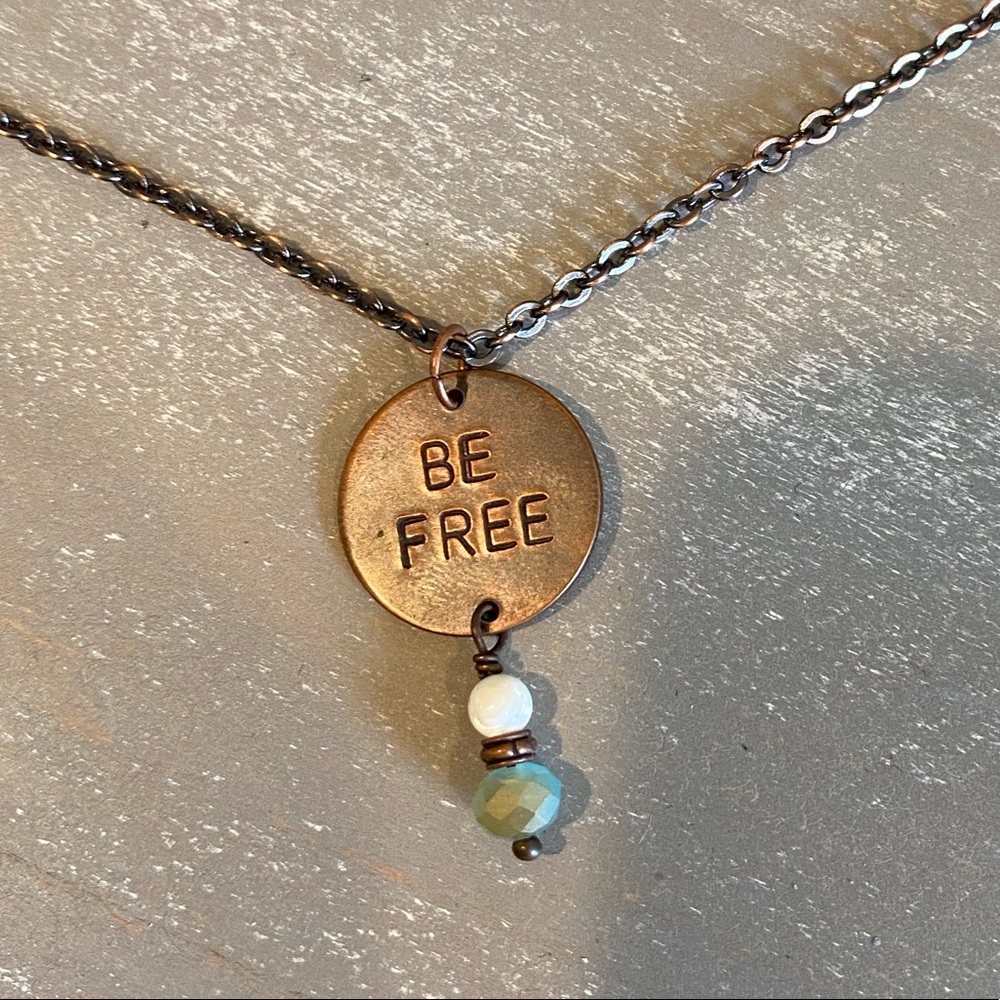 Bronze “Be Free” Statement Necklace